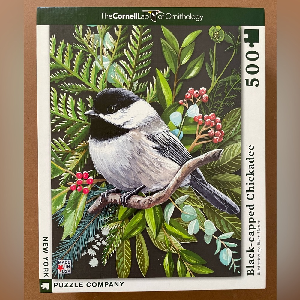 The Cornell Lab Black-capped Chickadee 500-Piece Puzzle - Green